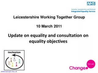 Update on equality and consultation on equality objectives