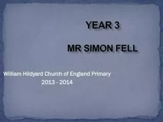 Year 3 MR Simon fell