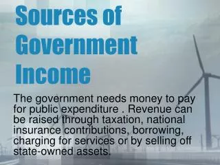 Sources of Government Income