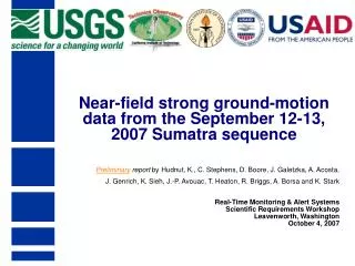 Near-field strong ground-motion data from the September 12-13, 2007 Sumatra sequence