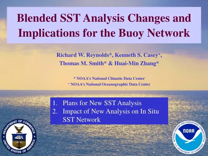 blended sst analysis changes and implications for the buoy network