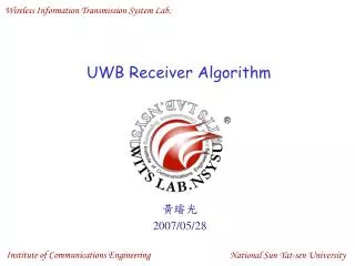 UWB Receiver Algorithm