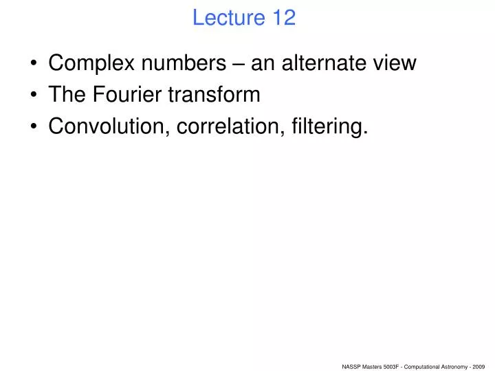 lecture 12