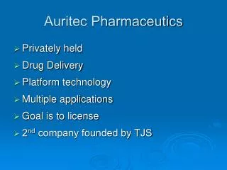 Auritec Pharmaceutics