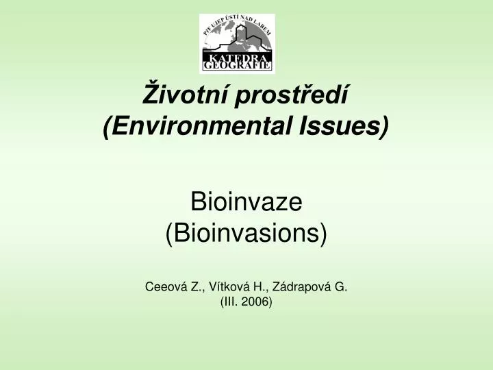 ivotn prost ed environmental issues