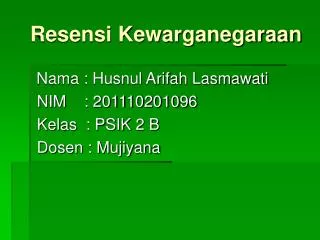 resensi kewarganegaraan