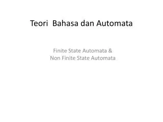 teori bahasa dan automata