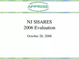 NJ SHARES 2006 Evaluation