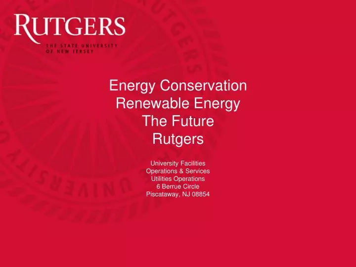 energy conservation renewable energy the future rutgers