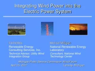 Integrating Wind Power into the Electric Power System