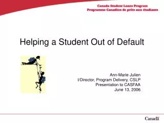 Helping a Student Out of Default