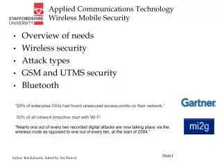 Applied Communications Technology Wireless Mobile Security
