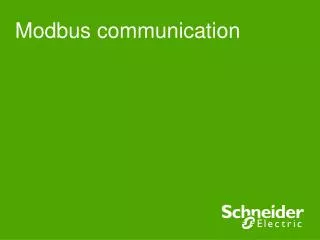 Modbus communication