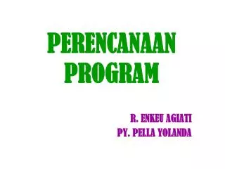 perencanaan program