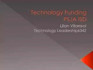 Technology Funding PSJA ISD