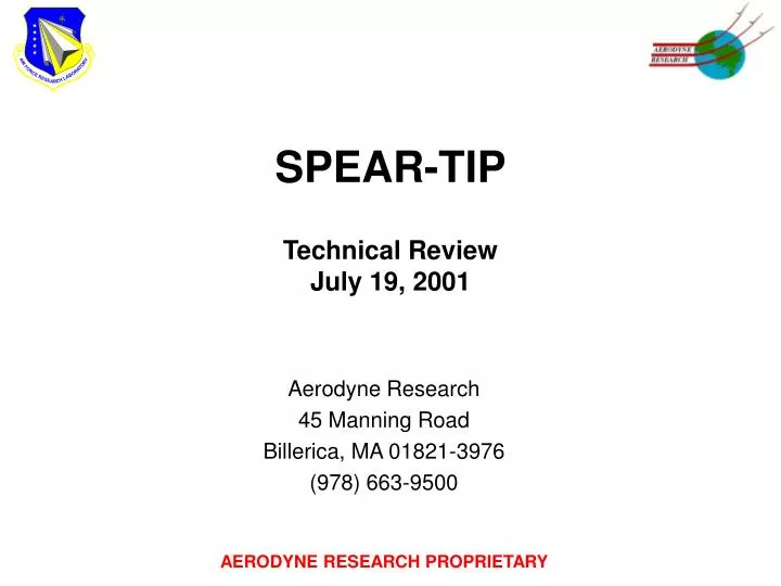 spear tip technical review july 19 2001