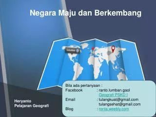 PPT - Negara Maju Dan Negara Berkembang PowerPoint Presentation, Free ...