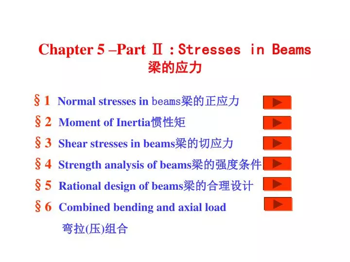 chapter 5 part s tresses in beams