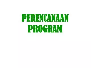 perencanaan program