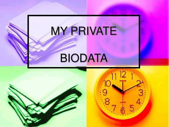 my private biodata