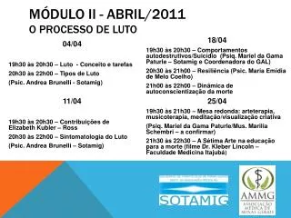 m dulo ii abril 2011 o processo de luto