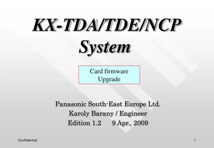 kx tda tde ncp system