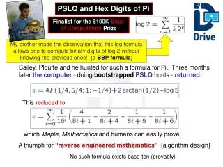 PSLQ and Hex Digits of Pi