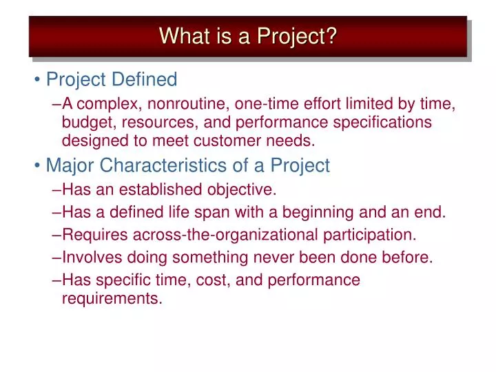 what is a project