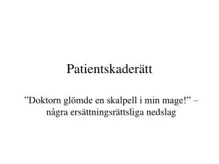 patientskader tt