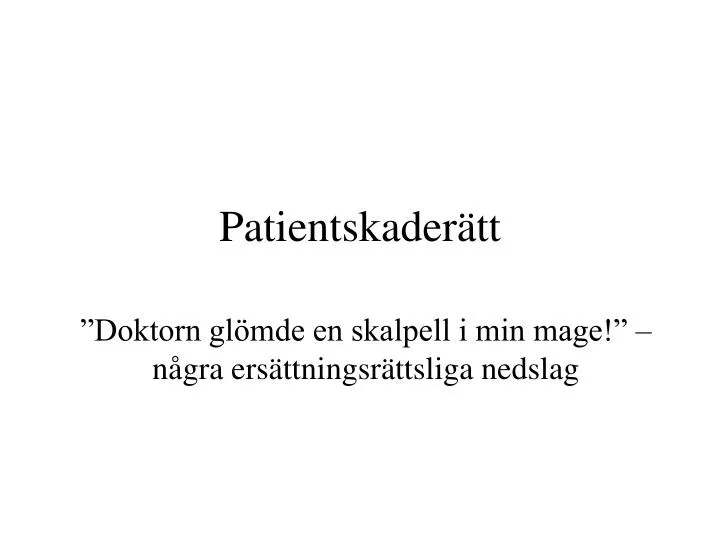 patientskader tt