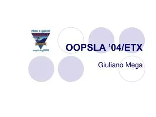 oopsla 04 etx