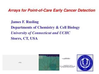 Arrays for Point-of-Care Early Cancer Detection
