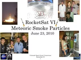 RocketSat VI Meteoric Smoke Particles