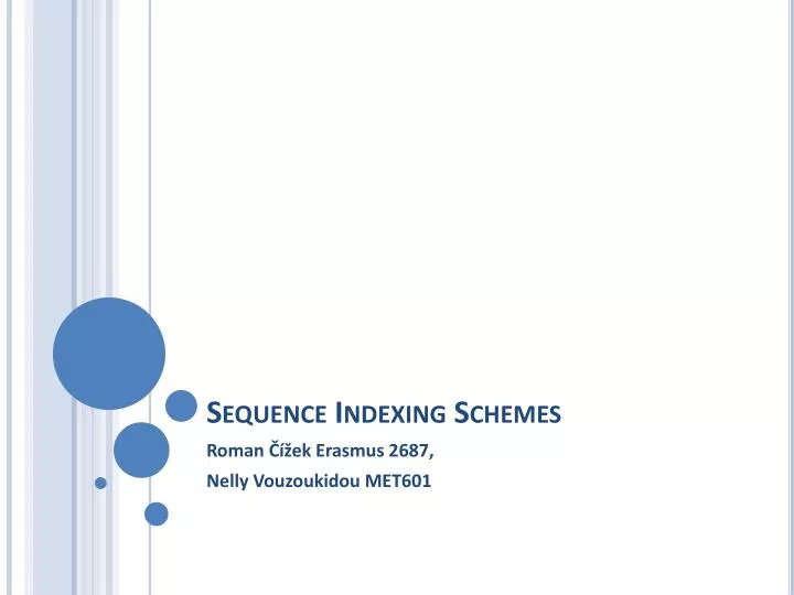 sequence indexing schemes