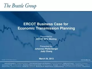 ERCOT Business Case for Economic Transmission Planning Presented to: ERCOT RPG Meeting