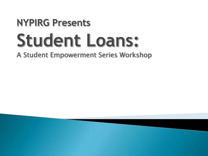 nypirg presents student loans a student empowerment series workshop