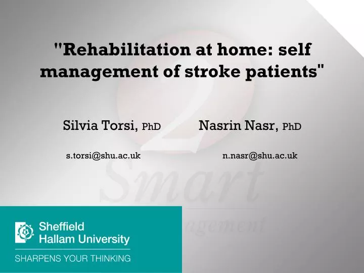 rehabilitation at home self management of stroke patients