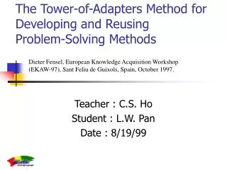 The Tower-of-Adapters Method for Developing and Reusing Problem-Solving Methods