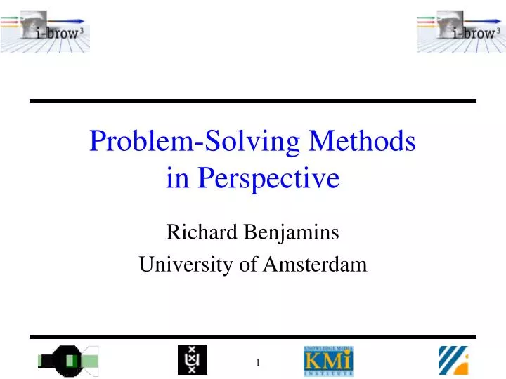 problem solving methods in perspective