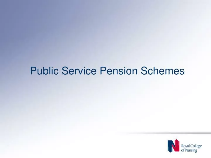public service pension schemes