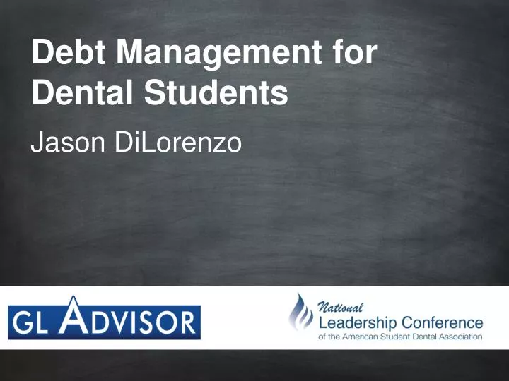 debt management for dental students