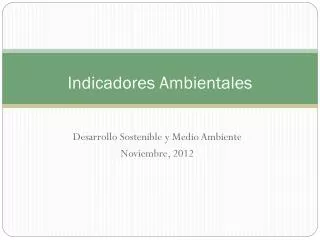 indicadores ambientales