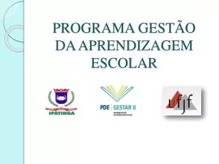 programa gest o da aprendizagem escolar