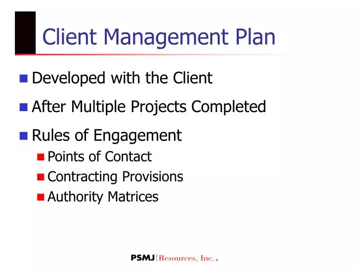 client management plan