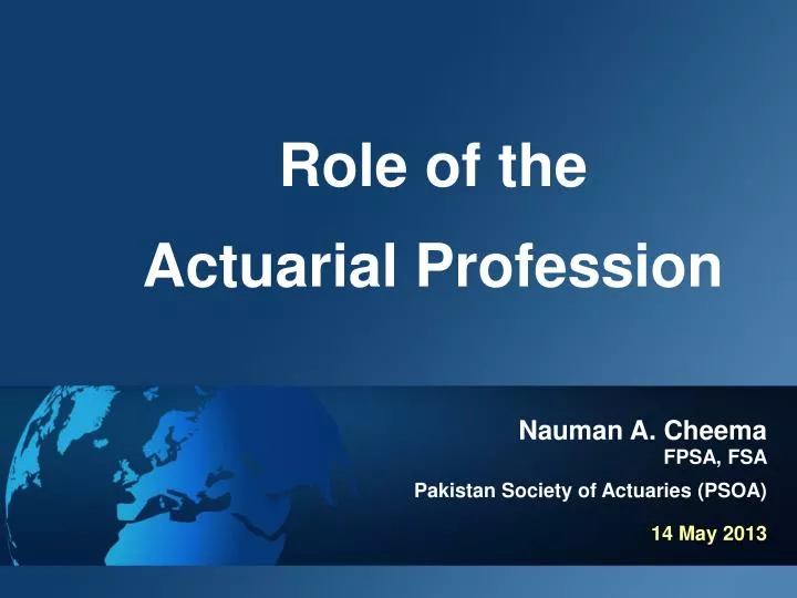 role of the actuarial profession