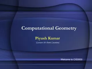 Computational Geometry