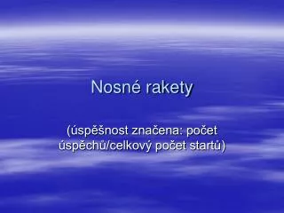 Nosné rakety