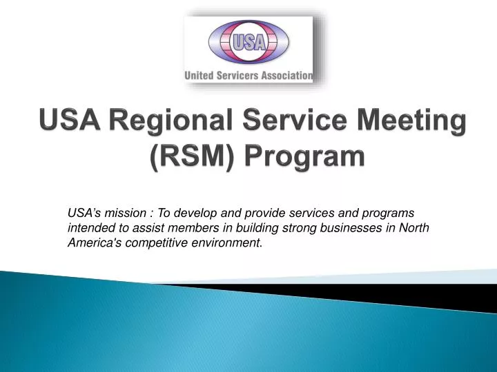 usa regional service meeting rsm program