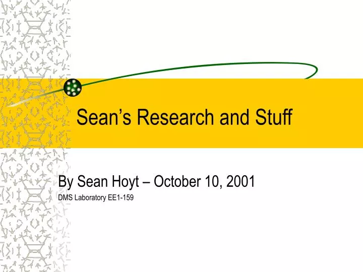 sean s research and stuff