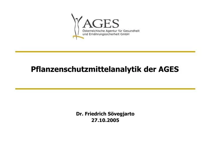 pflanzenschutzmittelanalytik der ages